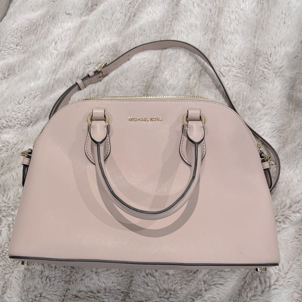 Michael Kors Veronica Medium Saffiano Leather Dome Satchel